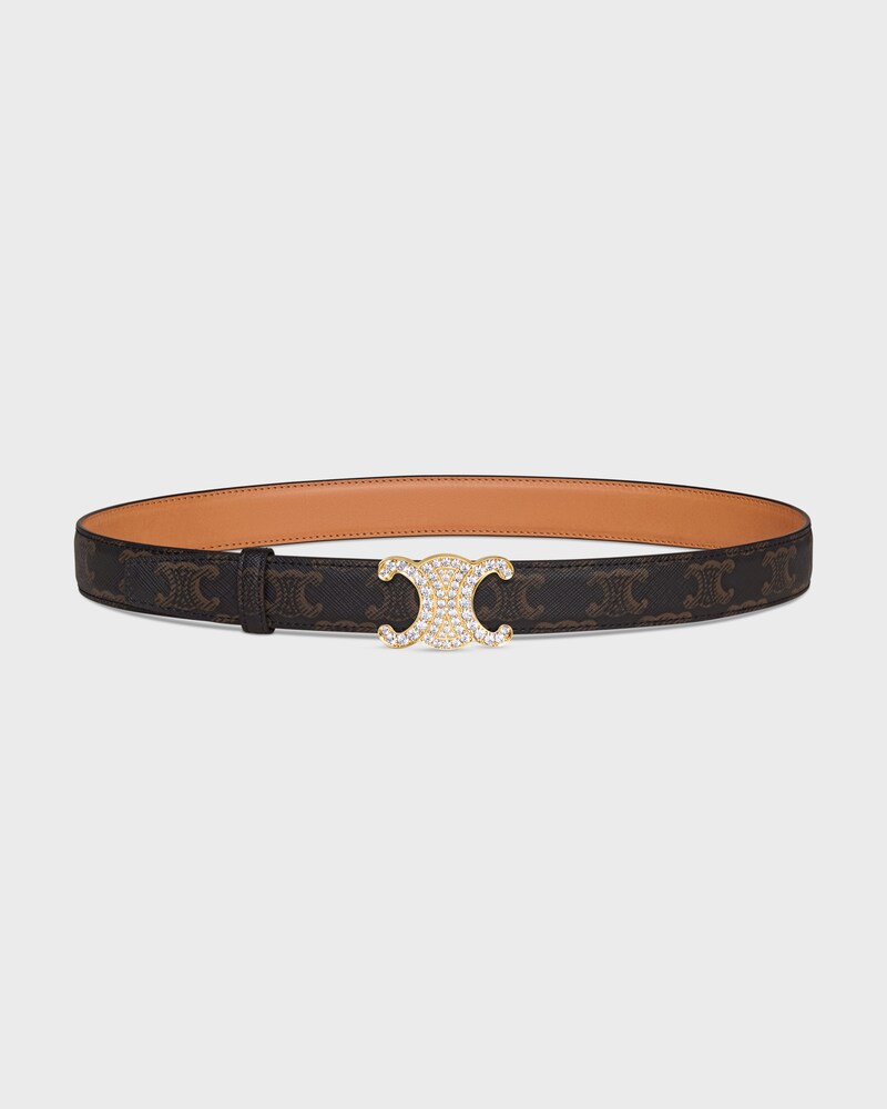 lanière de ceinture réversible 25MM Veau Naturel et toile triomphe -  -  - 1 | CELINE