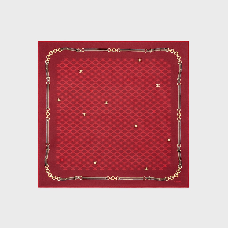 bandana IN MINI TRIOMPHE  SILK TWILL - FOX RED/BROWN -  - 1 | CELINE