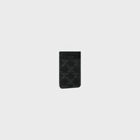 MAGNET CARD HOLDER IN Calfskin with triomphe embossed - BLACK - CARD HOLDERS - 2 | CELINE