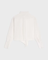 chemise lavallière cropped twill soie - CRAIE -  - 2 | CELINE