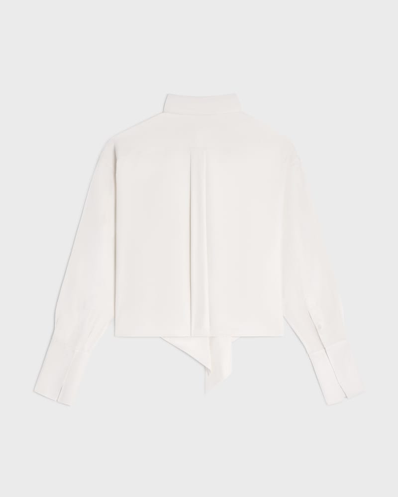 chemise lavallière cropped twill soie - CRAIE -  - 1 | CELINE
