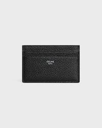 CARD HOLDER IN GRAINED CALFSKIN - BLACK - CARD HOLDERS - 1 | CELINE