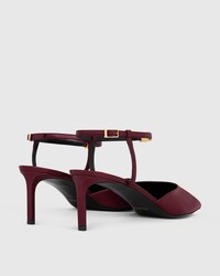 CELINE KITTEN - TRIOMPHE STRAP PUMP IN LAMBSKIN - BURGUNDY -  - 2 | CELINE