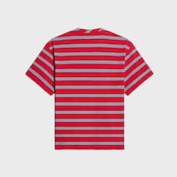 เสื้อยืด ผ้าคอตตอนเจอร์ซีย์ลายทาง - สีแดง / สีกรมท่า / สีขาว -  - 2 | CELINE