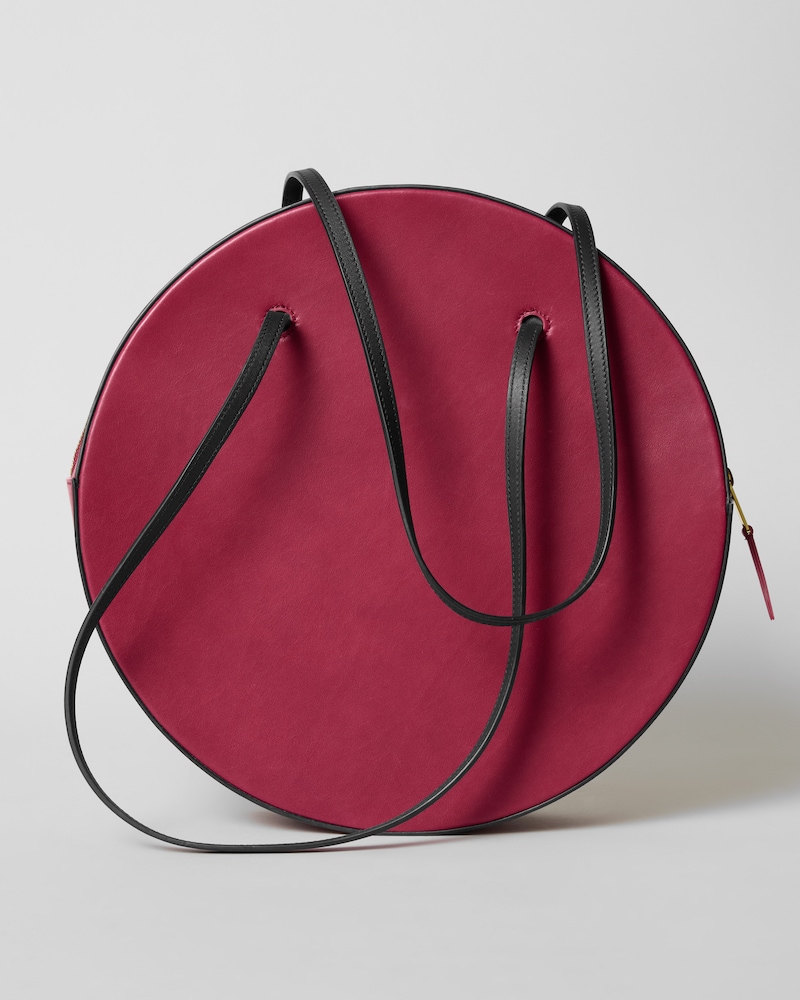 HAT BOX BAG IN SUPPLE SMOOTH CALFSKIN - BURNT RED - ALL BAGS - 1 | CELINE