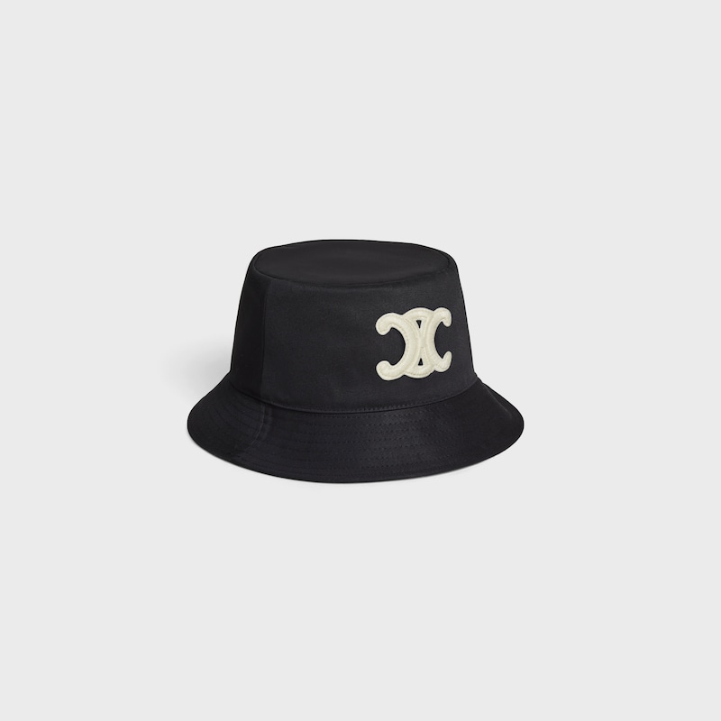 TRIOMPHE BOB IN COTTON GABARDINE - BLACK -  - 1 | CELINE