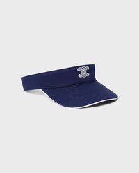 triomphe visor IN WASHED COTTON GABARDINE - NAVY / WHITE -  - 1 | CELINE