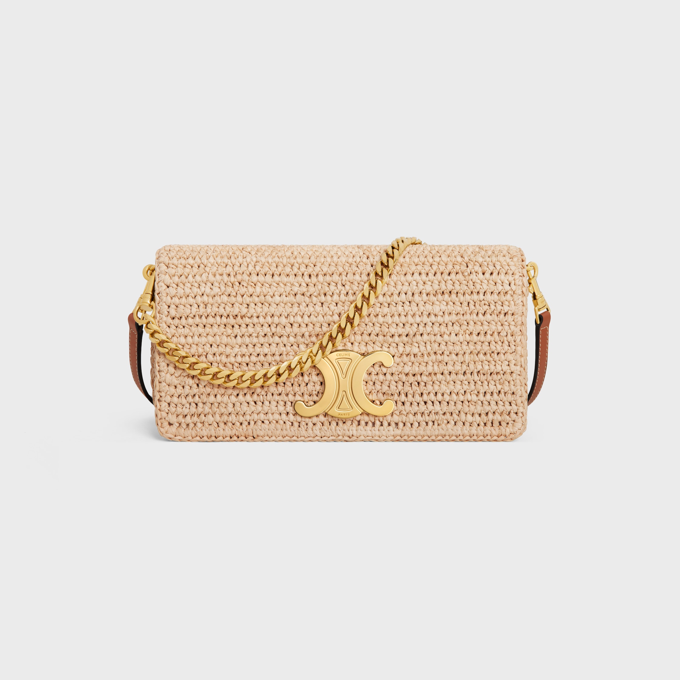 MULTIPOCHETTE IN RAFFIA - NATURAL / TAN | CELINE