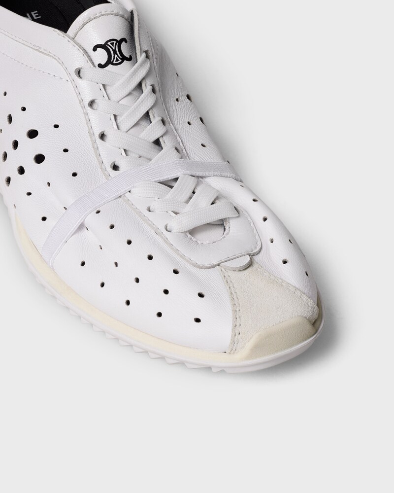 SOFT SNEAKER IN STRETCH LAMBSKIN, SUEDE CALFSKIN AND LAMBSKIN - OPTIC WHITE -  - 1 | CELINE