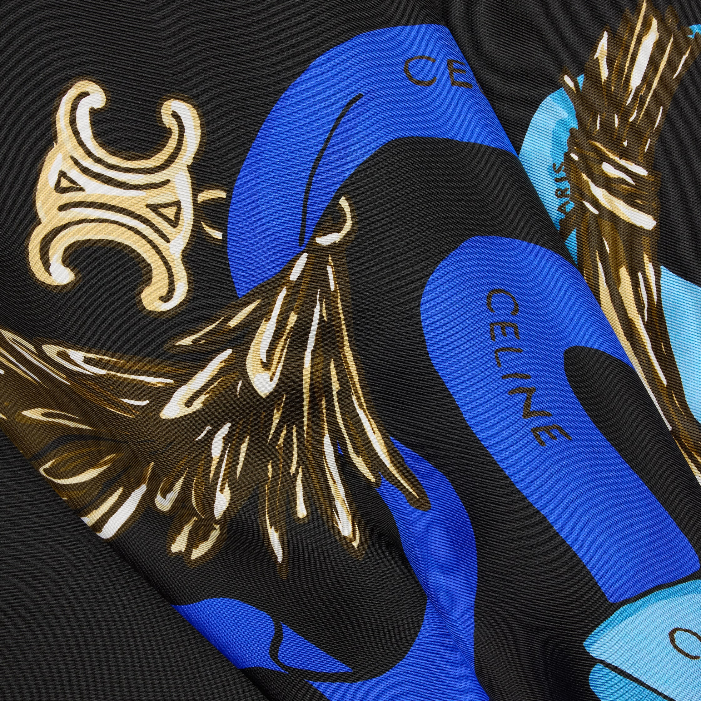ROSEMARY FOULARD 90 - NOIR/MULTICOLORE | CELINE