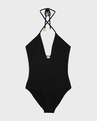 swimsuit IN matte jersey - BLACK -  - 1 | CELINE