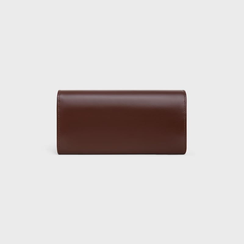 ラージウォレット トリオンフ / シャイニーカーフスキン - チェスナッツ - 財布・ウォレット - 1 | CELINE