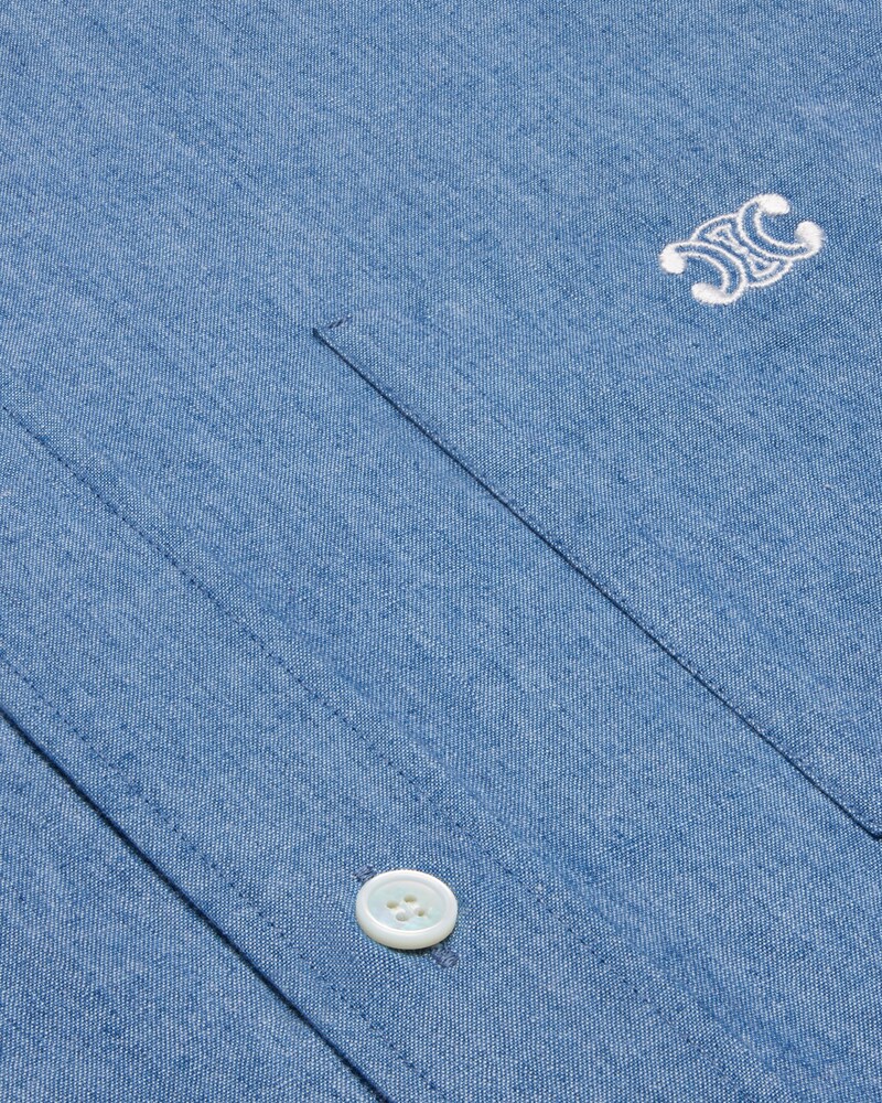 loose shirt in chambray cotton - INDIGO RINSE -  - 1 | CELINE