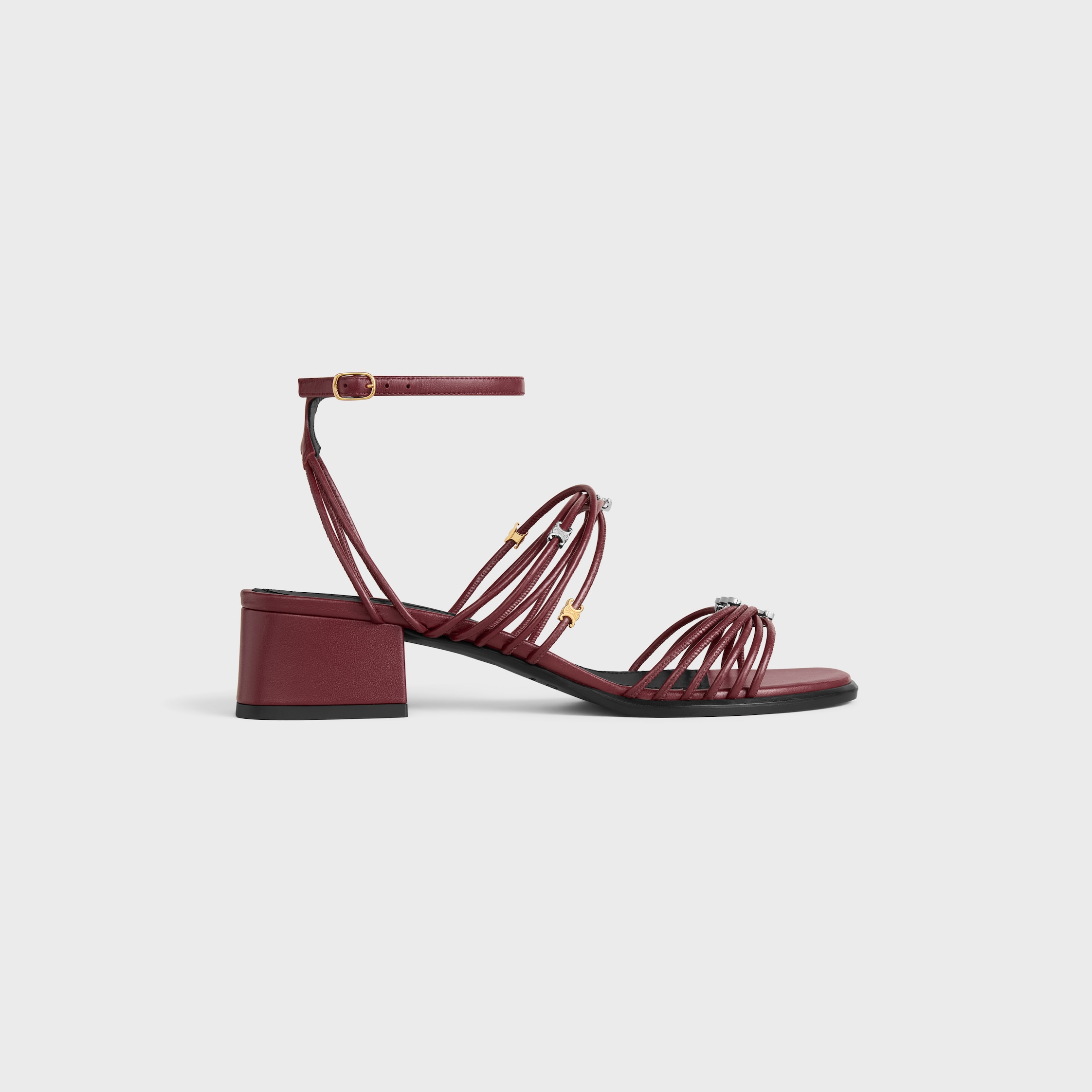 CELINE CLÉMENCE HEELED SANDAL IN GOATSKIN
