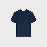 t-shirt triomphe jersey coton côtelé - NAVY/OFF WHITE -  - 2 | CELINE