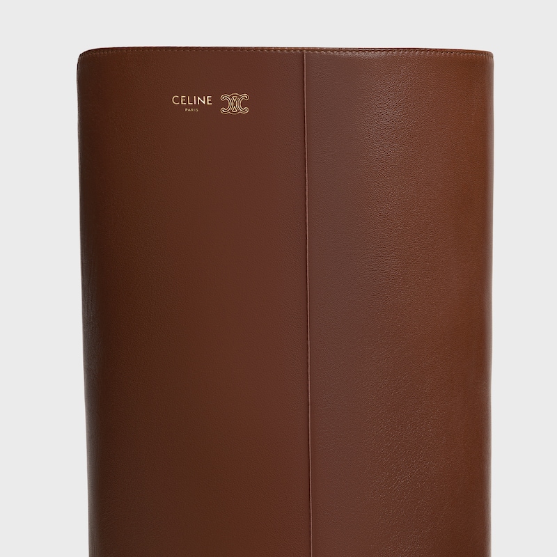 ICONIC - HIGH BOOT IN CALFSKIN - CHOCOLATE -  - 1 | CELINE