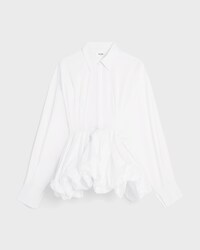 셔츠 드레스 - 코튼 포플린 - 화이트 -  - 2 | CELINE