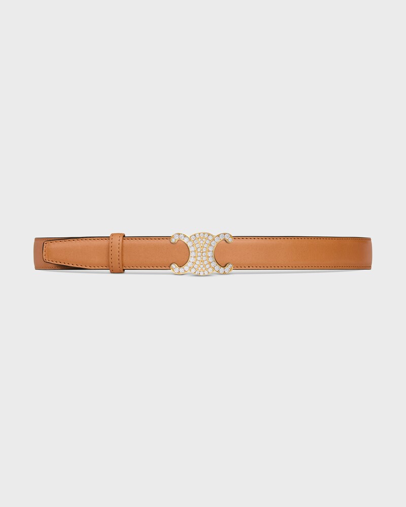 lanière de ceinture réversible 25MM Veau Naturel et toile triomphe -  -  - 1 | CELINE