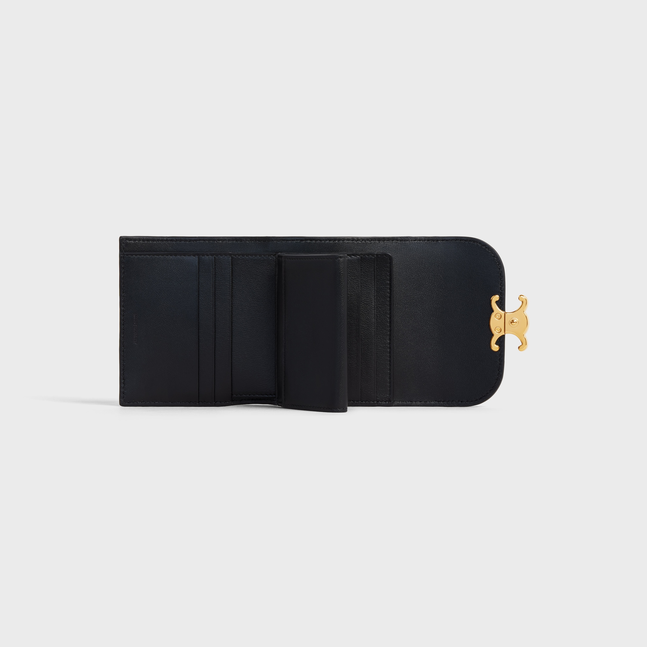 Small Flap Wallet TRIOMPHE in NILOTICUS CROCODILE - BLACK | CELINE