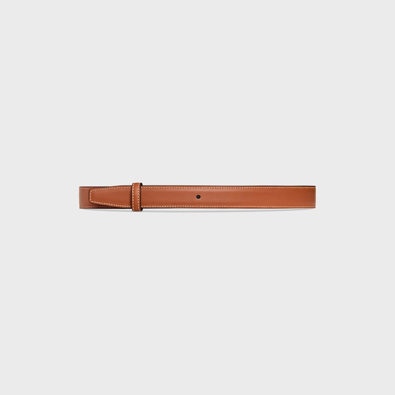Wendbarer Riemen 25 mm AUS TAURILLON UND NATURBELASSENEM KALBSLEDER - SCHWARZ / TAN -  - 1 | CELINE