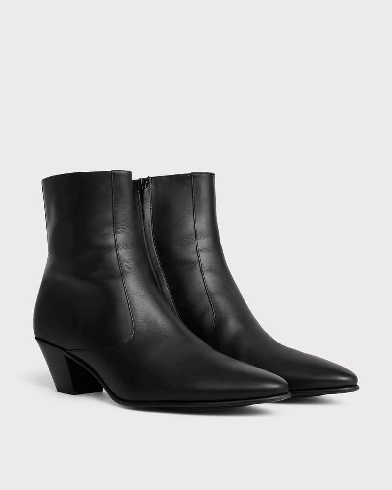 PITCHED BOOT IN CALFSKIN - BLACK -  - 1 | CELINE