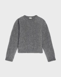 crewneck sweater IN brushed mohair - MEDIUM GREY -  - 1 | CELINE
