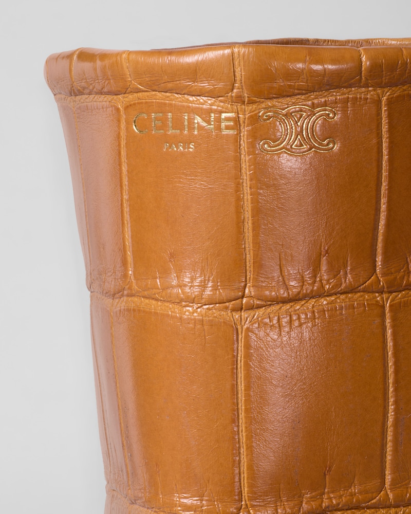 FLEX MID BOOT IN CROCODILE STAMPED CALFSKIN - TAN -  - 1 | CELINE