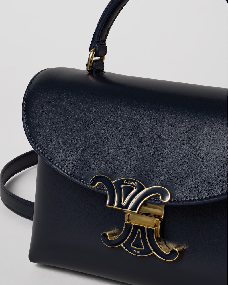 TEEN NINO BAG IN SMOOTH SATINATED CALFSKIN WITH ENAMEL CLOSURE - INK BLUE - EVENING - 1 | CELINE