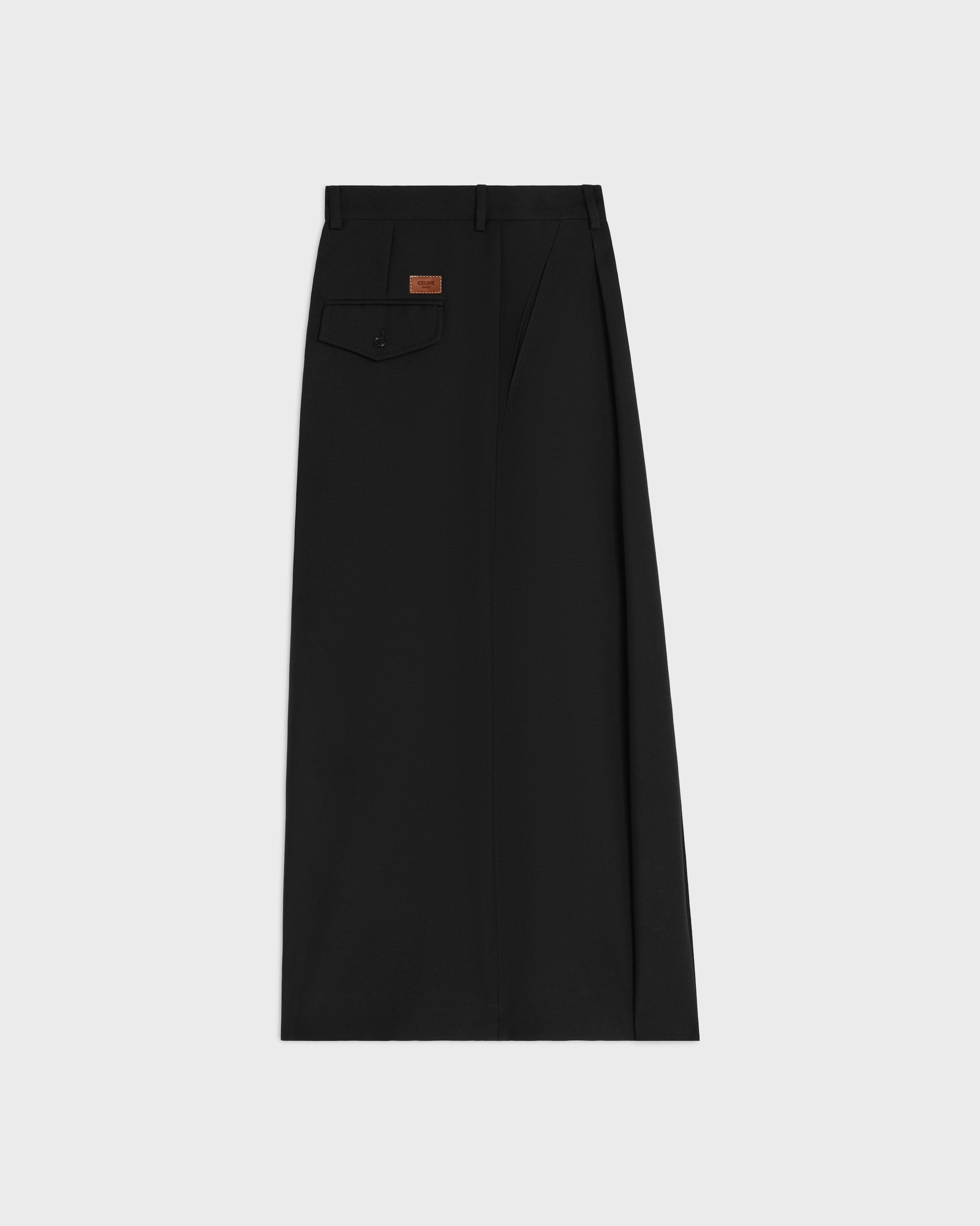 MONTAUK SHORTS IN wool and mohair gabardine - BLACK | CELINE