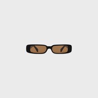 Rectangular S343 sunglasses in Acetate - BLACK -  - 1 | CELINE