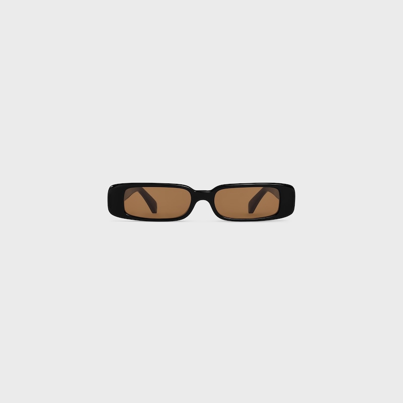 Rectangular S343 sunglasses in Acetate - BLACK -  - 1 | CELINE