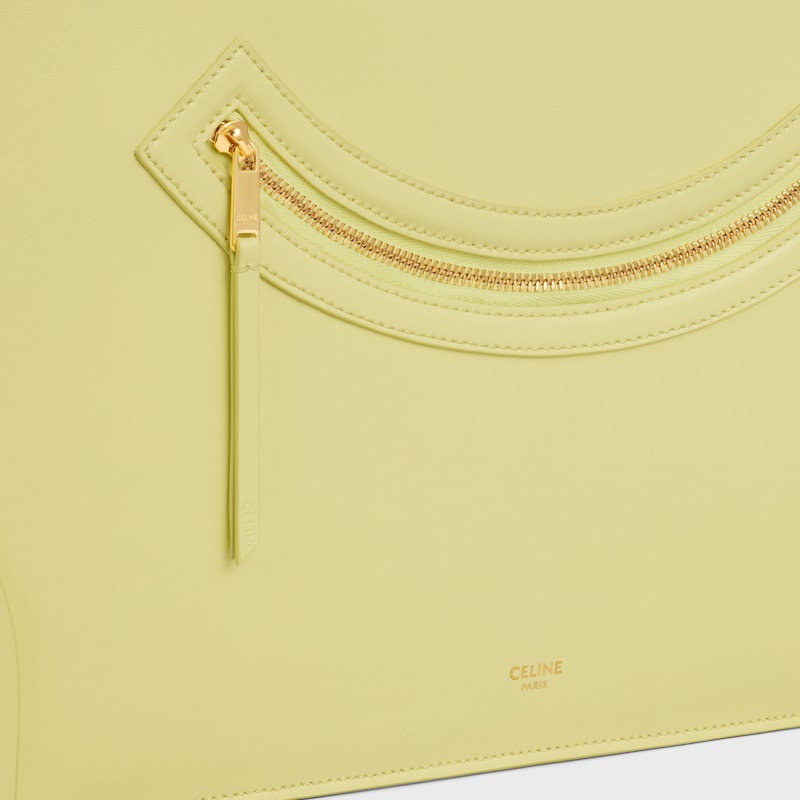 FLAT LUGGAGE光面牛皮革手袋 - 柑橘色 - LUGGAGE - 1 | CELINE