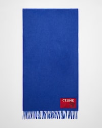 스카프 - 캐시미어 울 - 사파이어 블루 -  - 1 | CELINE