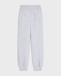 sweatpants IN cotton fleece - PALE GREY / BLACK -  - 2 | CELINE