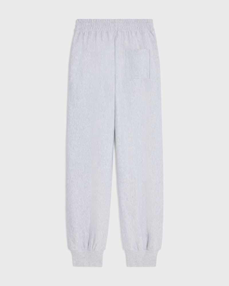 sweatpants IN cotton fleece - PALE GREY / BLACK -  - 1 | CELINE