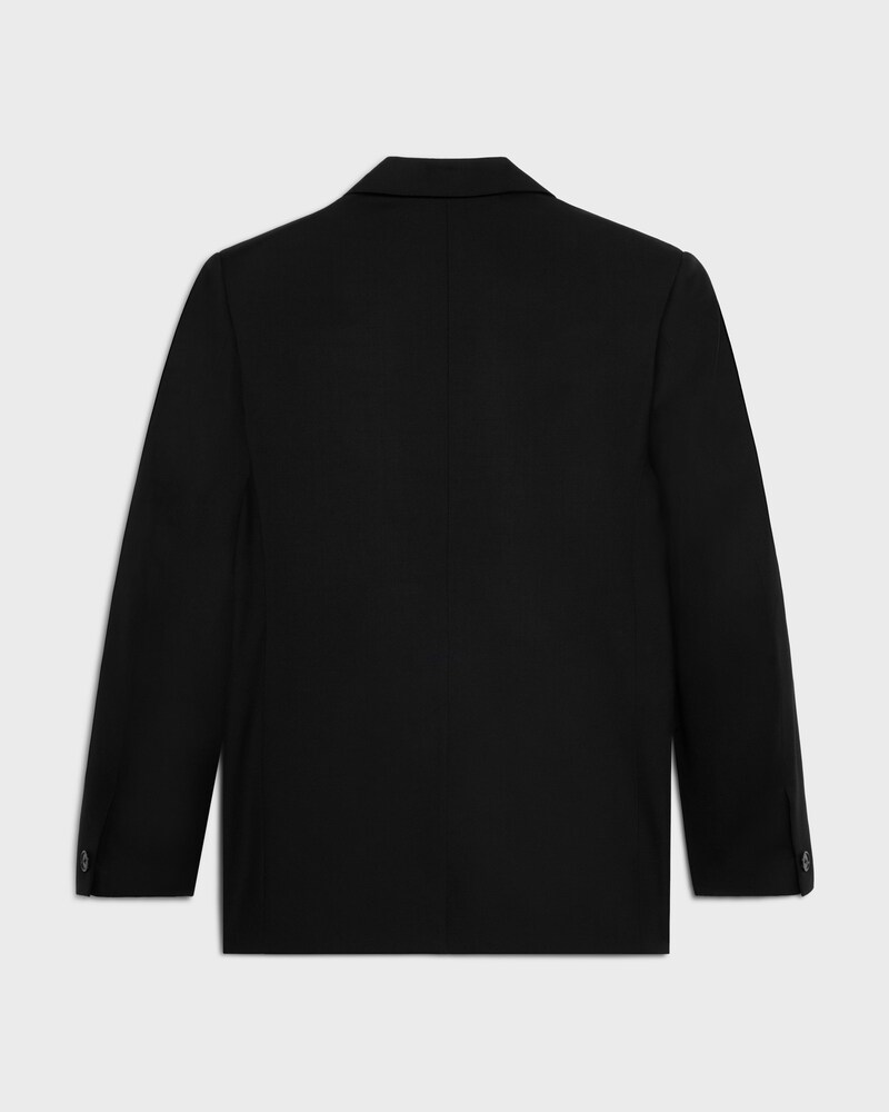colonne jacket IN wool gabardine - BLACK -  - 1 | CELINE