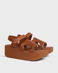 SUNNY SANDAL IN Calfskin - Vegetal Tanning - TAN -  - 2 | CELINE