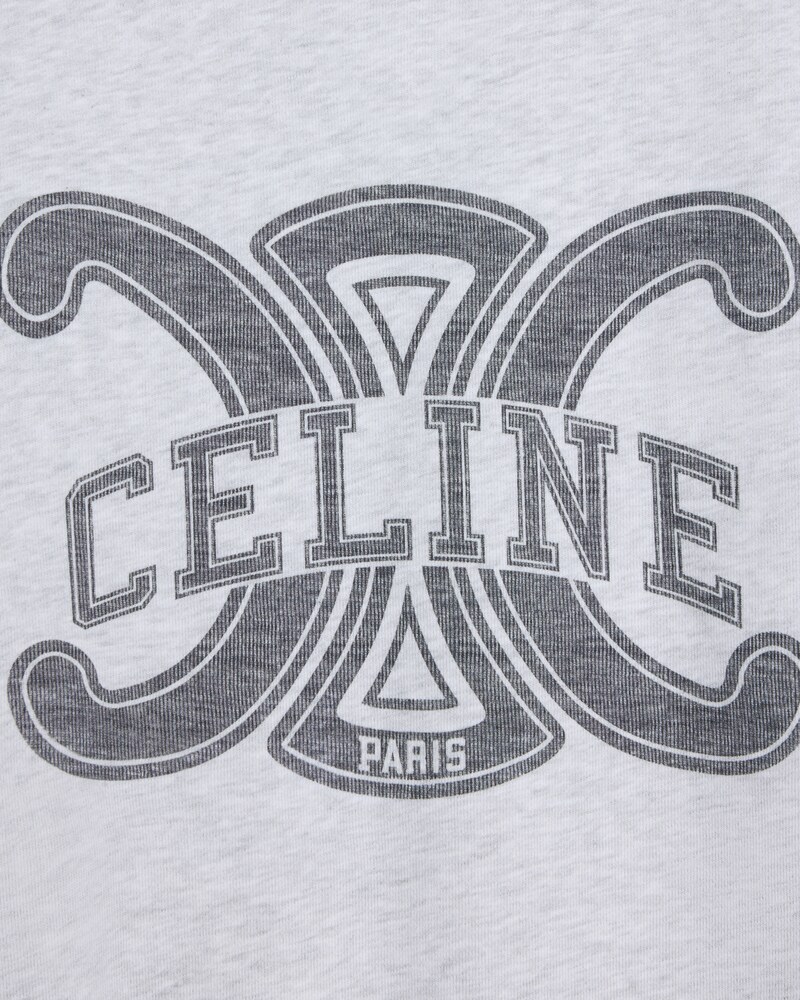 sweat regular molleton coton - PALE GREY / BLACK -  - 1 | CELINE