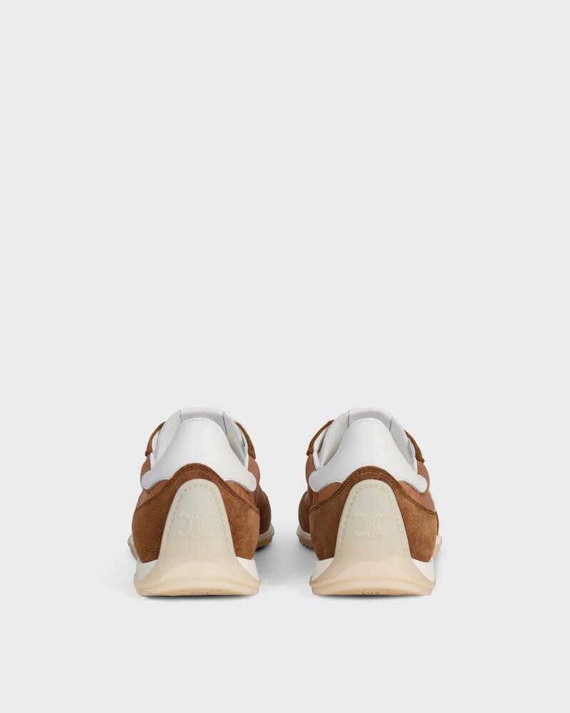 SNEAKER RACER EN NYLON, CUIR DE VEAU VELOURS ET CUIR DE VEAU - SAHARA -  - 1 | CELINE