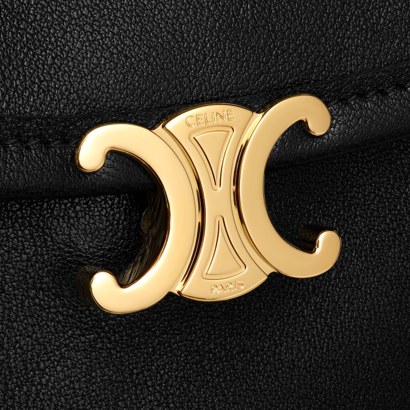 MINI BACKPACK SOFT TRIOMPHE IN SUPPLE SHINY LAMBSKIN - BLACK - SOFT TRIOMPHE - 1 | CELINE