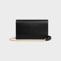 POCHETTE ENVELOPPE AVEC CHAÎNE veau brillant - Noir - AUTRES LIGNES - 2 | CELINE