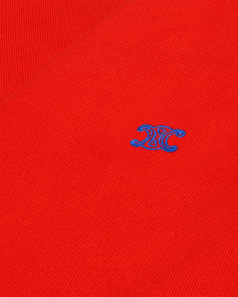 sweatshirt IN cotton fleece - Red cyclist/ bleu denim -  - 1 | CELINE
