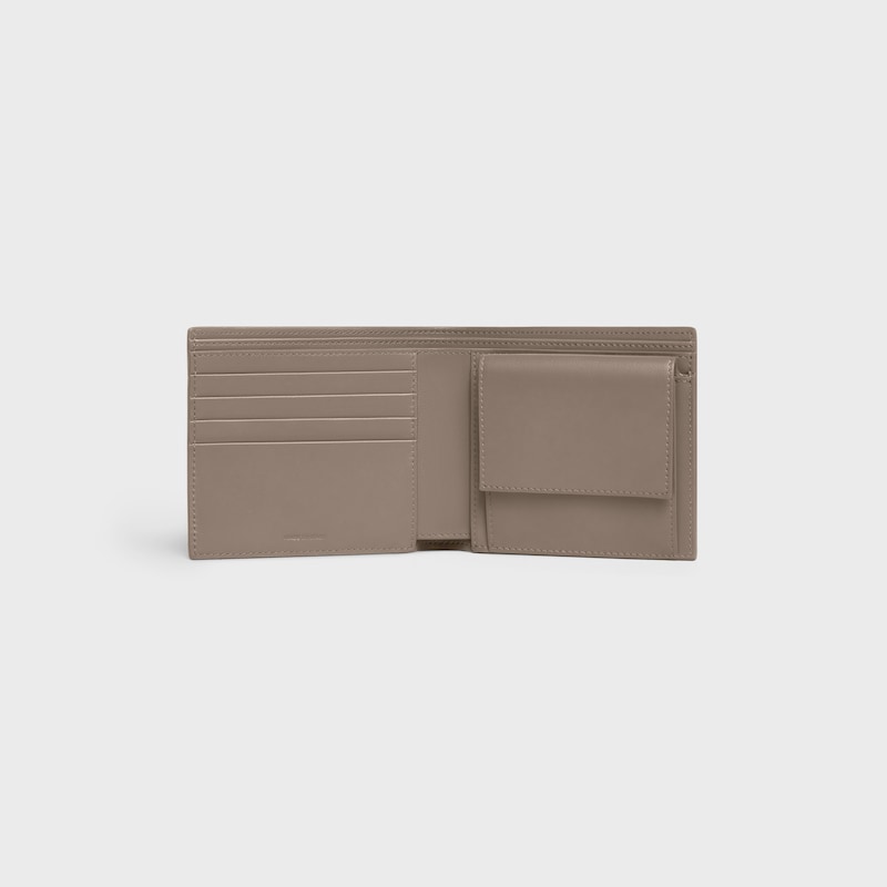 Bi-fold Wallet IN GRAINED CALFSKIN - SOURIS - WALLETS - 1 | CELINE