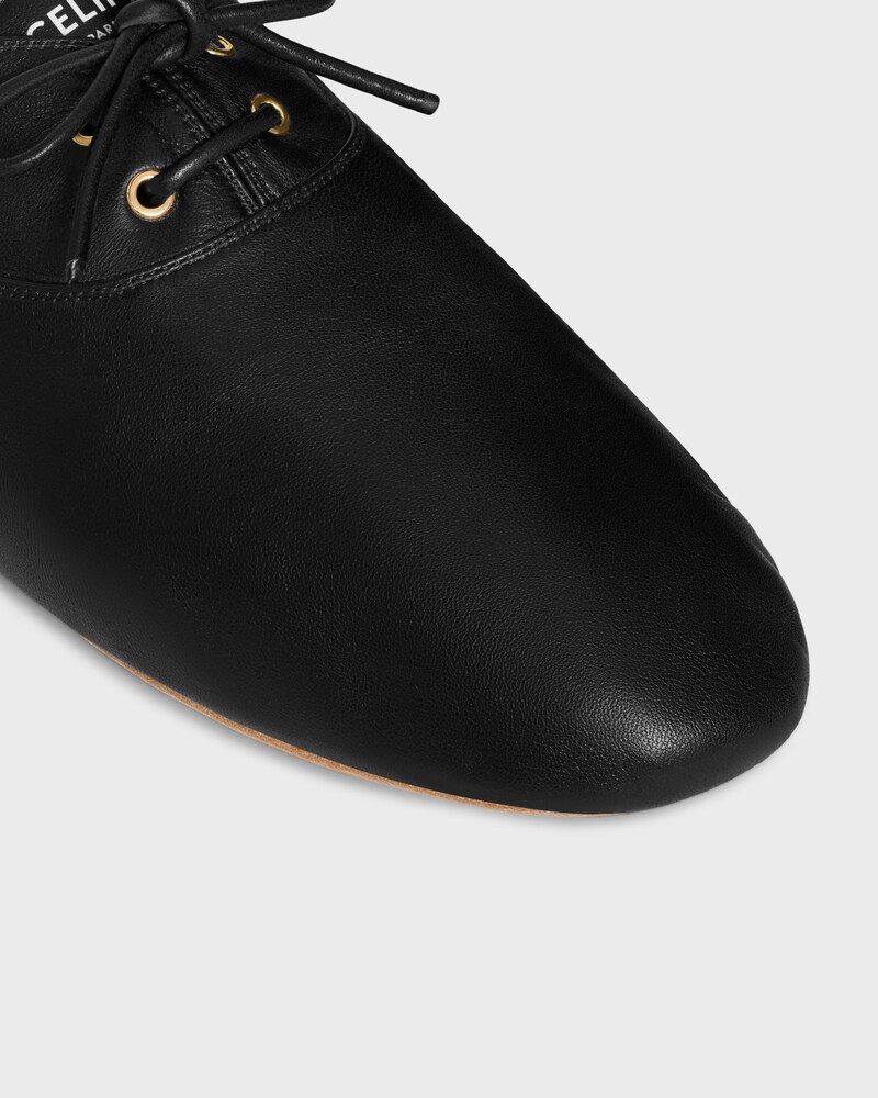 BALLET LACE-UP SHOE IN LAMBSKIN - BLACK -  - 1 | CELINE
