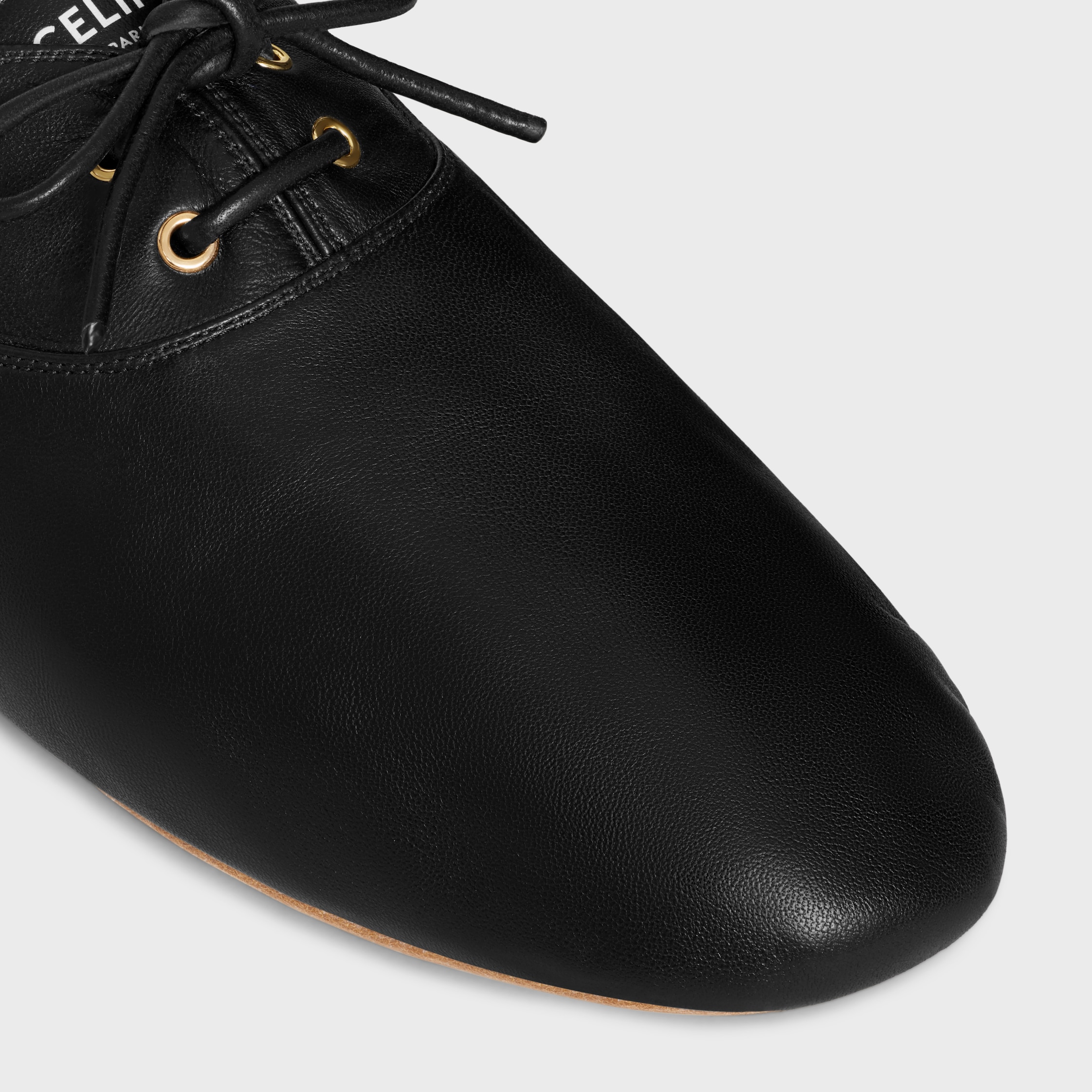 BALLET LACE-UP SHOE IN LAMBSKIN - BLACK | CELINE
