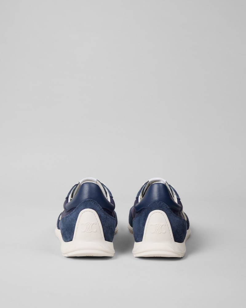 RACER SNEAKER AUS NYLON, KALBSWILDLEDER UND KALBSLEDER - MARINEBLAU -  - 1 | CELINE