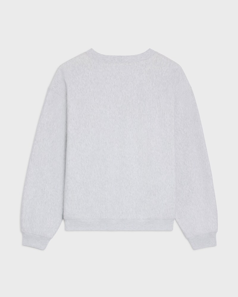 sweatshirt loose MOLLETON COTON - PALE GREY/RED/CENIM BLUE -  - 1 | CELINE