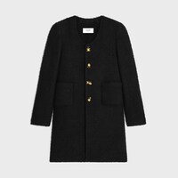 maggie coat IN cashmere and wool natté - BLACK -  - 1 | CELINE