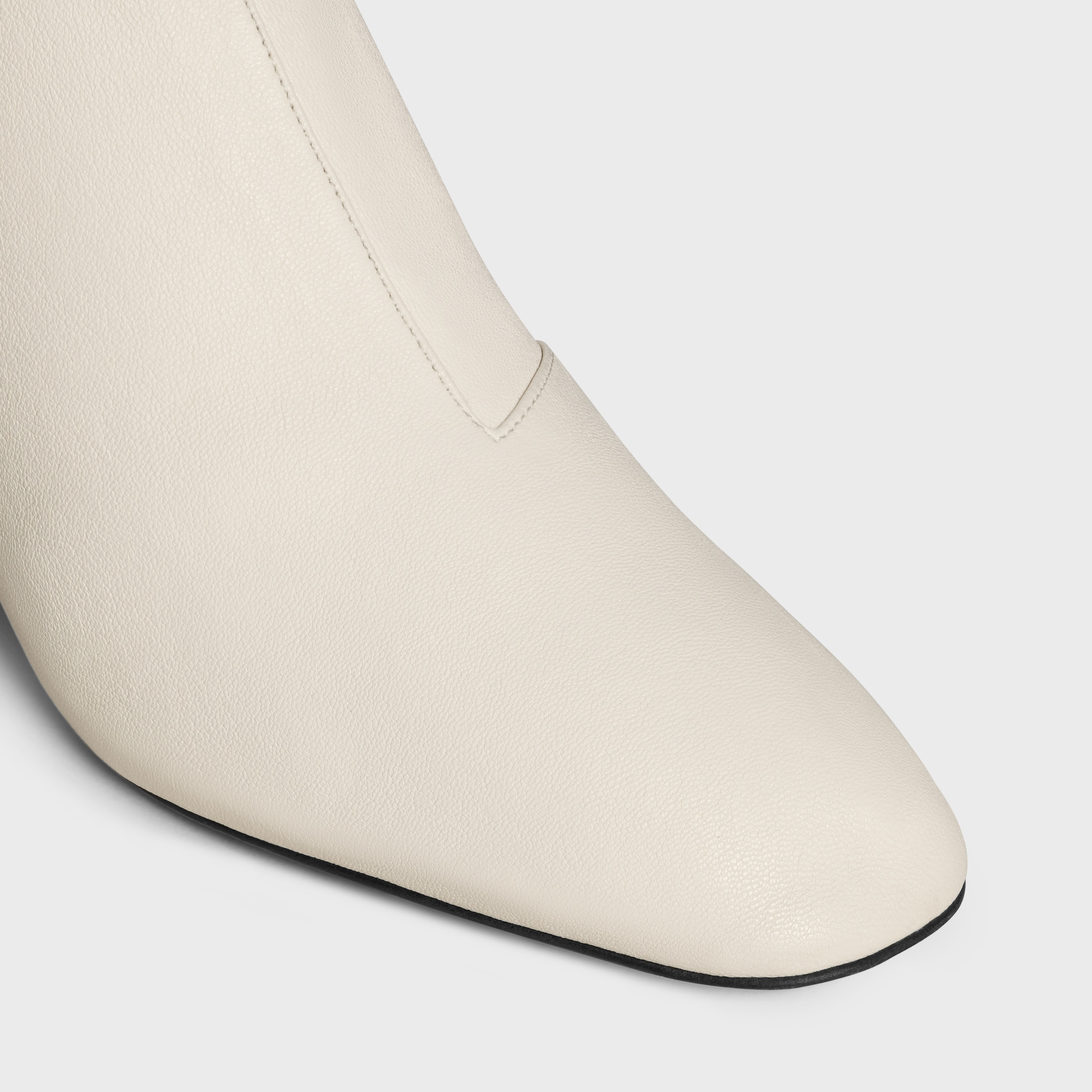 CHERI - ZIPPED BOOT IN STRETCH LAMBSKIN - IVORY | CELINE