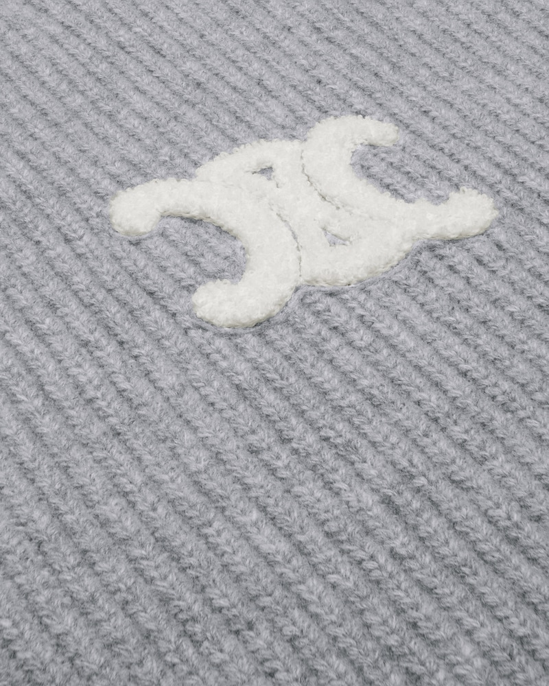 CÁRDIGAN CON CAPUCHA DE LANA DE CANALÉ - GRIS MEDIO -  - 1 | CELINE